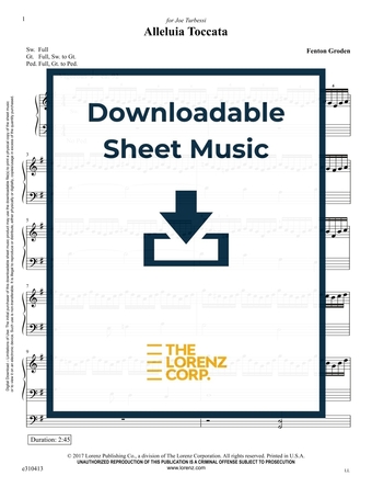 Alleluia Toccata - Organ Sheet Music (Digital download)