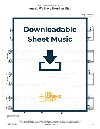 Angels We Have Heard on High - Piano Sheet Music (Digital download)