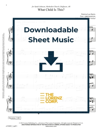 What Child Is This? - Piano Sheet Music (Digital download)