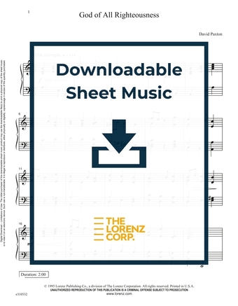 God of All Righteousness - Piano Sheet Music (Digital download)