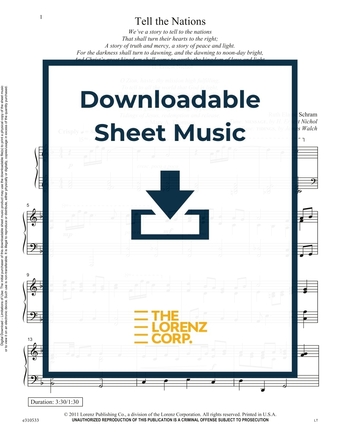 Tell the Nations - Piano Sheet Music (Digital download)