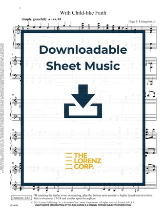 With Child-like Faith - Piano Sheet Music (Digital download)