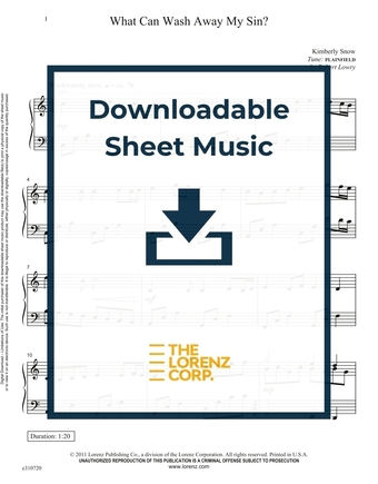 What Can Wash Away My Sin? - Piano Sheet Music (Digital download)