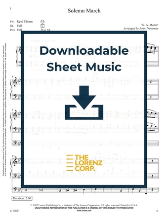Solemn March - Organ Sheet Music (Digital download)