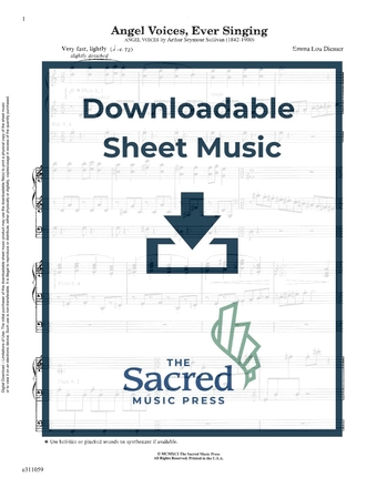 Angel Voices, Ever Singing - Organ Sheet Music (Digital download)