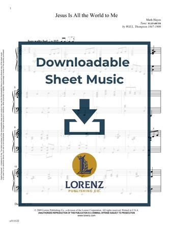 Jesus Is All the World to Me - Piano Sheet Music (Digital download)