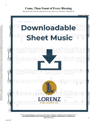 Come, Thou Fount of Every Blessing - Piano Sheet Music (Digital download)