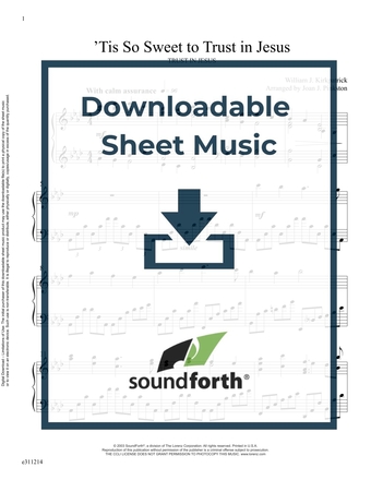 'Tis So Sweet to Trust in Jesus - Piano Sheet Music (Digital download)