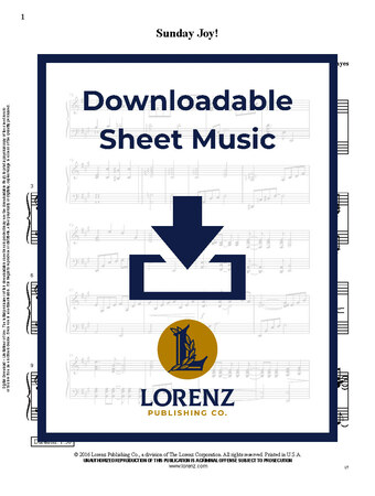Sunday Joy! - Piano Sheet Music (Digital download)