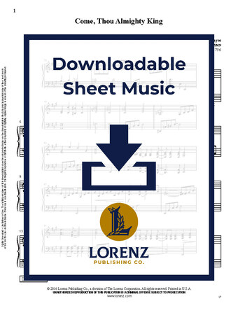 Come, Thou Almighty King - Piano Sheet Music (Digital download)