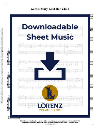 Gentle Mary Laid Her Child - Piano Sheet Music (Digital download)