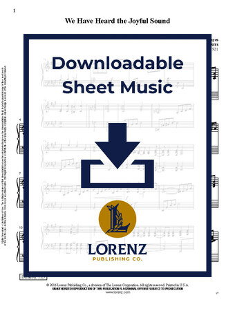 We Have Heard the Joyful Sound - Piano Sheet Music (Digital download)
