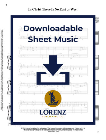 In Christ There Is No East or West - Piano Sheet Music (Digital download)