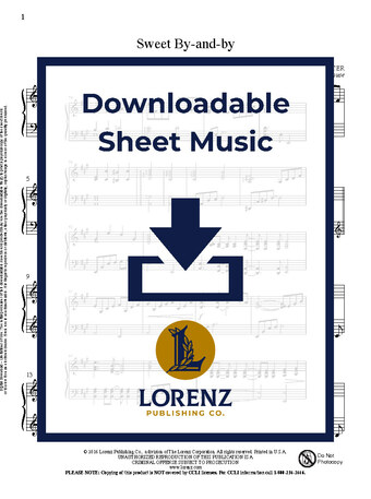 Sweet By-and-by - Piano Sheet Music (Digital download)