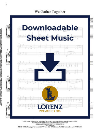 We Gather Together - Piano Sheet Music (Digital download)