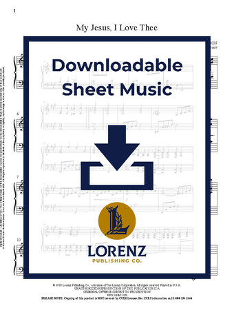 My Jesus, I Love Thee - Piano Sheet Music (Digital download)