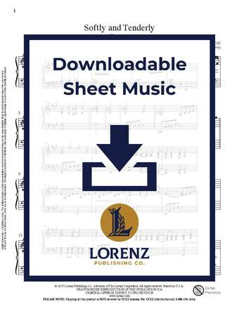 Softly and Tenderly - Piano Sheet Music (Digital download)