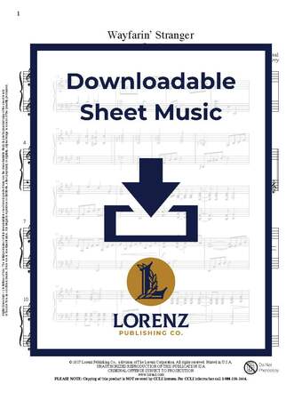 Wayfarin' Stranger - Piano Sheet Music (Digital download)