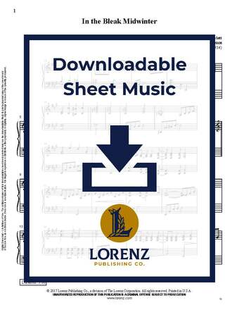 In the Bleak Midwinter - Piano Sheet Music (Digital download)