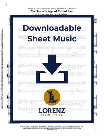 We Three Kings of Orient Are with O Come, Let Us Adore Him - Organ Sheet Music (Digital download)