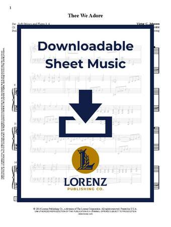 Thee We Adore - Organ Sheet Music (Digital download)