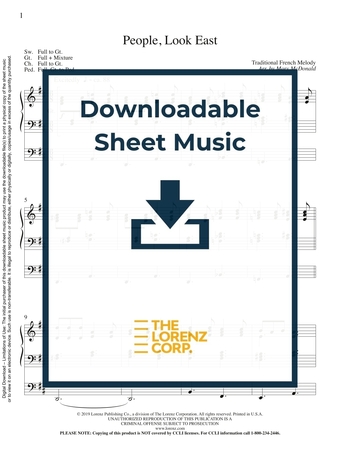 People, Look East - Organ Sheet Music (Digital download)