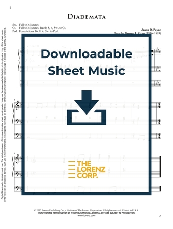 Diademata - Organ Sheet Music (Digital download)