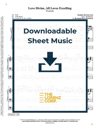 Love Divine, All Loves Excelling - Organ Sheet Music (Digital download)