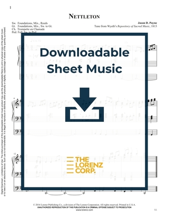 Nettleton - Organ Sheet Music (Digital download)