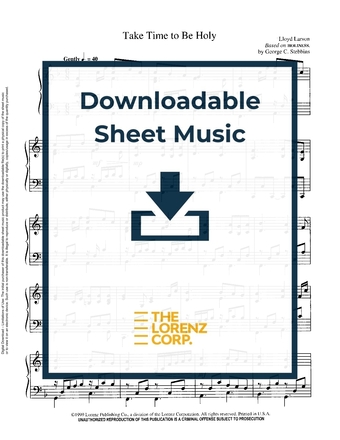 Take Time To Be Holy - Piano Sheet Music (Digital download)