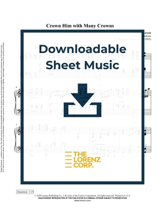 Crown Him with Many Crowns - Piano Sheet Music (Digital download)
