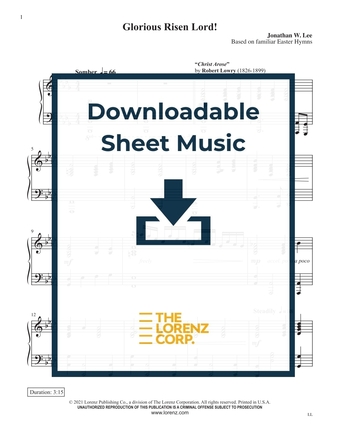 Glorious Risen Lord! - Piano Sheet Music (Digital download)