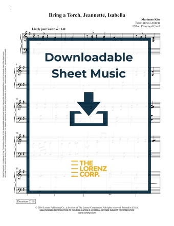 Bring a Torch, Jeannette, Isabella - Piano Sheet Music (Digital download)