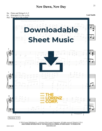 New Dawn, New Day - Organ Sheet Music (Digital download)