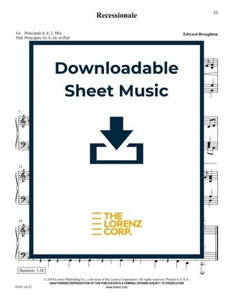 Recessionale - Organ Sheet Music (Digital download)