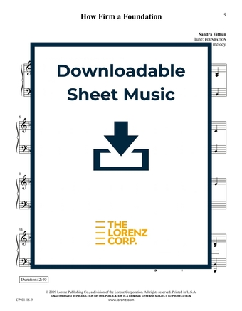How Firm a Foundation - Piano Sheet Music (Digital download)