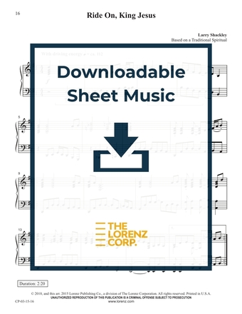 GIA Publications - Ride On, King Jesus - Piano Sheet Music (Digital ...