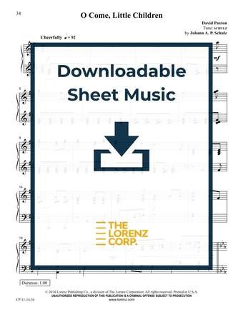 O Come, Little Children - Piano Sheet Music (Digital download)