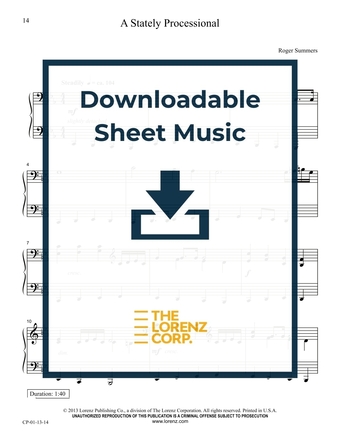 A Stately Processional - Piano Sheet Music (Digital download)
