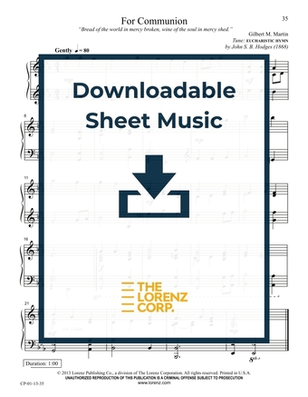 For Communion - Piano Sheet Music (Digital download)