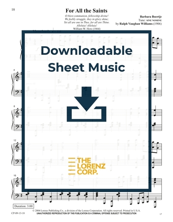 For All the Saints - Piano Sheet Music (Digital download)