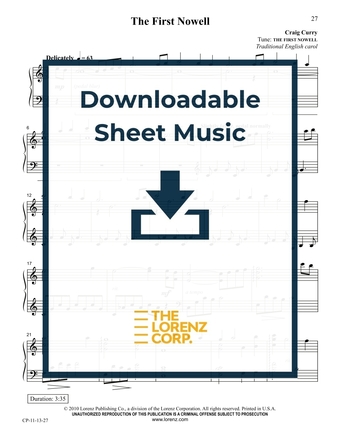 The First Nowell - Piano Sheet Music (Digital download)
