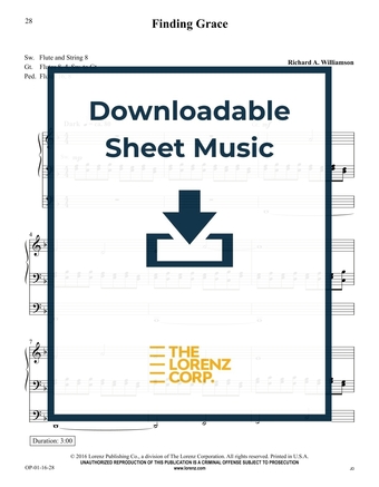 Finding Grace - Organ Sheet Music (Digital download)