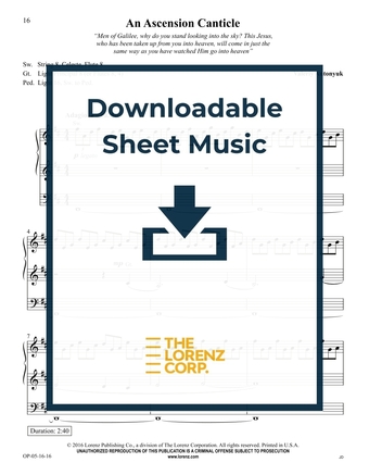 GIA Publications - An Ascension Canticle - Organ Sheet Music (Digital ...