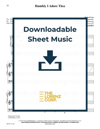 Humbly I Adore Thee - Organ Sheet Music (Digital download)