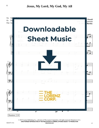 Jesus, My Lord, My God, My All - Organ Sheet Music (Digital download)