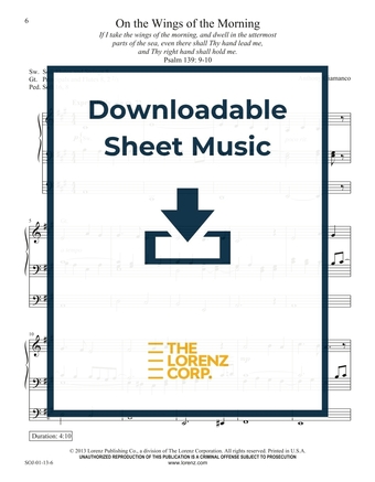 On the Wings of the Morning - Organ Sheet Music (Digital download)