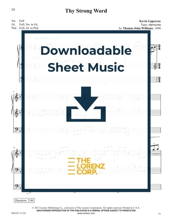 Thy Strong Word - Organ Sheet Music (Digital download)