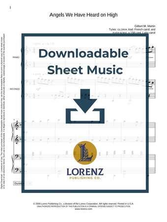 Angels We Have Heard on High (Piano 4-hand duet) - Downloadable Sheet Music