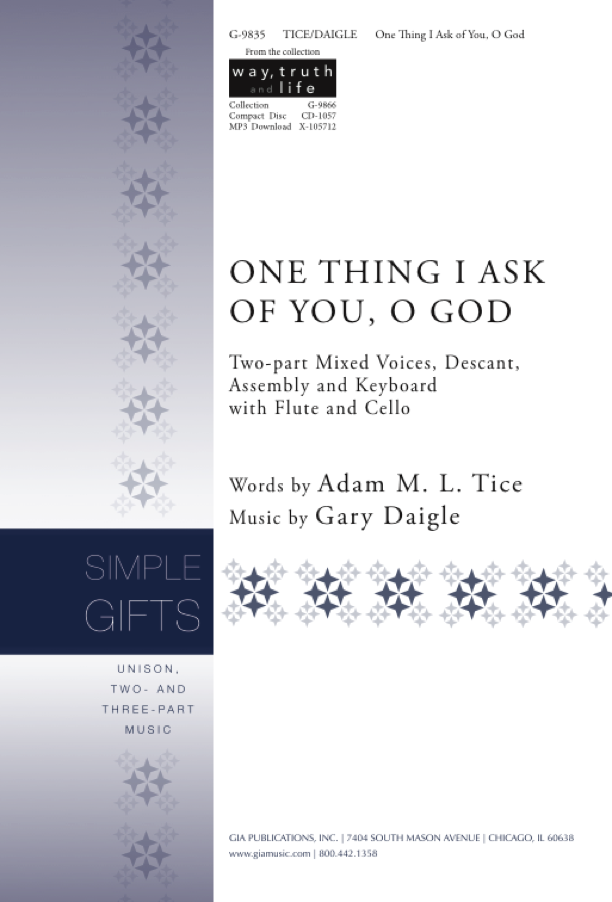 Gia Publications One Thing I Ask Of You O God